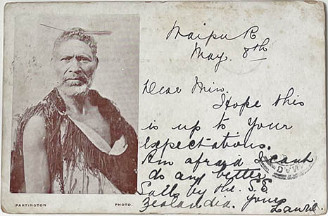 Card (6) — Partington postcard, Partington photograph; Maori Elder