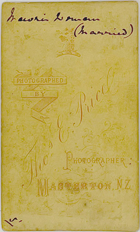 (back of card 13) Partington Advertising card