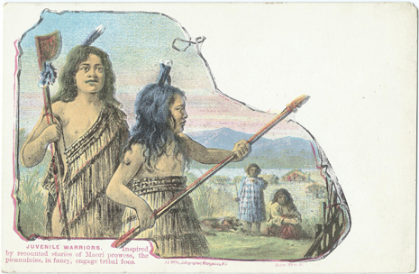 (front of postcard) A D Willis Postcard, Juvenile warriors